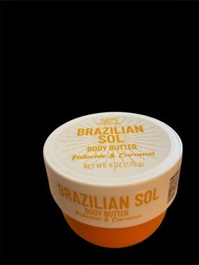 Brazilian Sol Body Butter. Pistachio & Caramel Body Butter - White & Orange